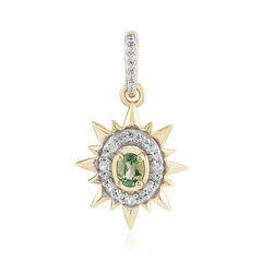 Colgante en oro con Tanzanita verde sin calentar