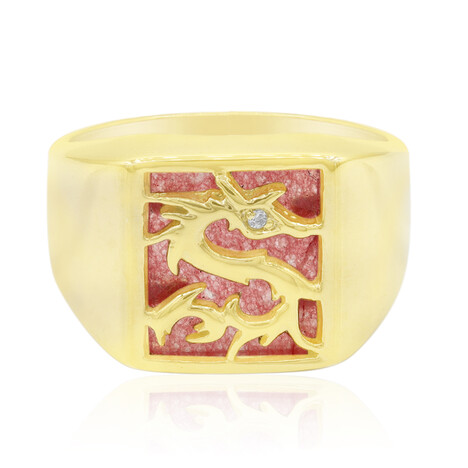 Rote Jade-Silberring