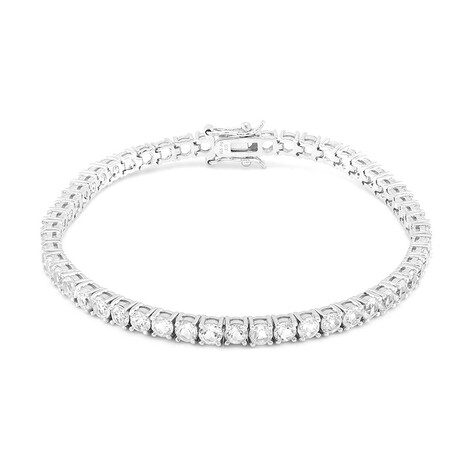 Zilveren armband met witte topaasstenen