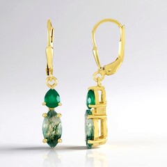 Orecchini in argento con Agata Muschiata