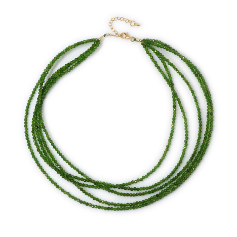 Collar en plata con Diópsido de Rusia