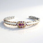 Bracelet en argent et Rubis de Birmanie (Gems en Vogue)