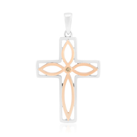 I1 Argyle Rose de France Diamond Silver Pendant (Annette)