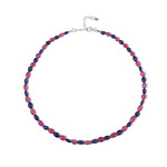 Collier en argent et Saphir rose de Madagascar