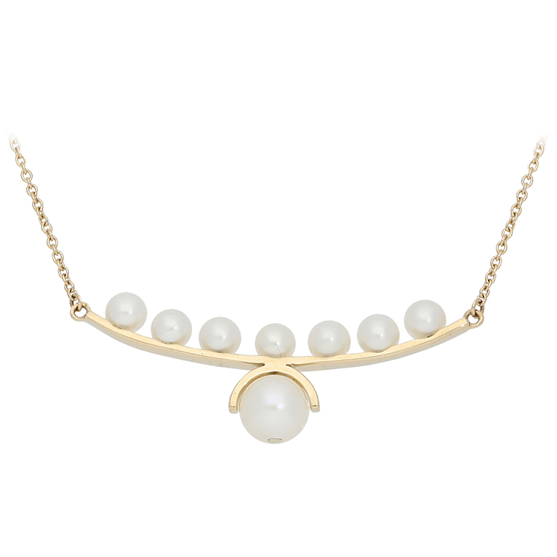 COLLANA perle naturali di acqua dolce mm 4.50 e centrale in oro bianco 18Kt con Swarovski e perla mm 7.00. NUOVA! * Lister Agent COLLANA perle naturali di acqua dolce mm 4.50 e centrale in oro bianco 18Kt con Swarovski e perla mm 7.00. NUOVA! * Lister Agent