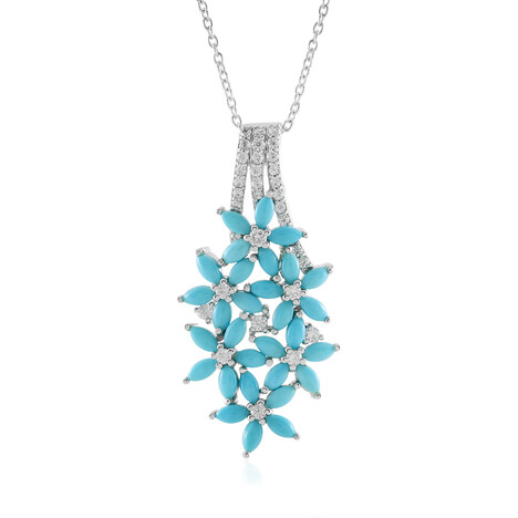 Pendentif en argent et Turquoise Sleeping Beauty