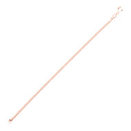 Silber-Panzerkette - 2,17 g - 50 cm - rosévergoldet