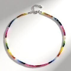Collana in argento con Zaffiro Fancy