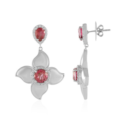 Pendientes en plata con Topacio rosa (Dallas Prince Designs)