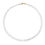 Collar en plata con Piedra de Luna arcoíris