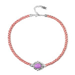 Phosphosiderit-Lederhalskette (Desert Chic)