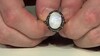 Anillo en plata con Piedra de Luna arcoíris