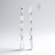 Pendientes en plata con Topacio blanco