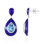 Orecchini in argento con Topazio Blu Svizzero (Adela Silber)