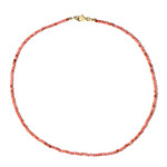 Pinkfarbener Quarz-Silberhalskette