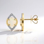 Orecchini in oro con Opale Bianco Brasiliano