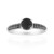 Bague en argent et Saphir noir