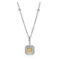 Gelber SI2 Diamant-Goldhalskette (CIRARI)