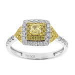 Gelber SI2 Brillant-Goldring (CIRARI)