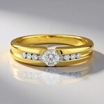 Anello in oro con Diamante SI1 (G) (Annette)