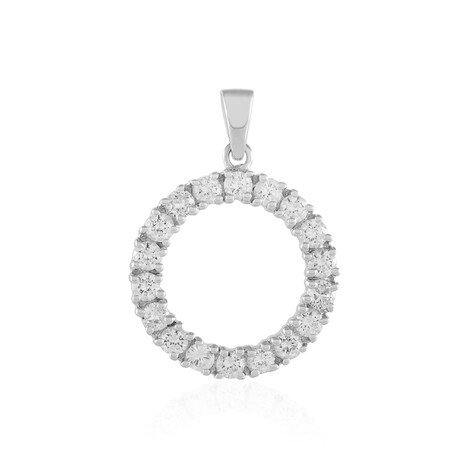 Weißer Topas-Silberanhänger