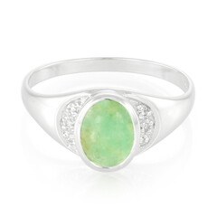 Bague en argent et Chrysoprase impériale