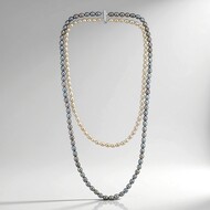 Collier en argent et Perle blanche de culture d'eau douce (TPC)