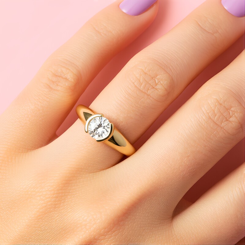 Weißer Topas-Silberring