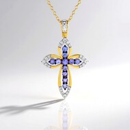 Tanzanite Silver Necklace (Gems en Vogue)
