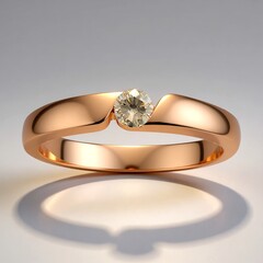 Anello in oro con Diamante Rose de France SI1 di Argyle