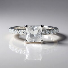 Anello in argento con Topazio Bianco
