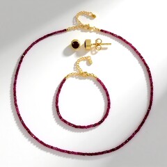 Parure in argento con Rubino