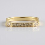 Anello in oro con Diamante Champagne I3 (de Melo Gold)