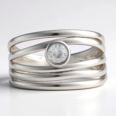 Anello in argento con Zircone