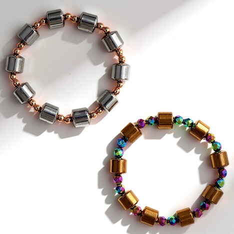 Bracelet et Hématite argentée