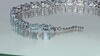 Brazalete en plata con Topacio azul cielo