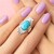 Kingman Blue Mojave Turquoise Silver Ring (Faszination Türkis)