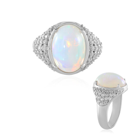 Bague en argent et Opale Welo (Adela Silber)
