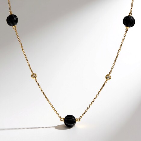 Collana in oro con Onice Nero (CIRARI)