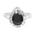 Black Spinel Silver Ring