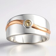 Anillo en plata con Diamante rosa de Francia Argyle I1 (Annette)