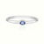 Bague en argent et Saphir bleu de Ceylan