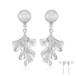 Orecchini in argento con Perla d'Acqua Dolce Argentata (TPC)