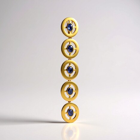 Pendentif en argent et Saphir étoilé bleu (MONOSONO COLLECTION)