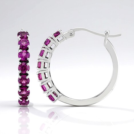 Orecchini in argento con Rodolite