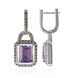 Zilveren oorbellen met lavendel amethisten (Annette classic)