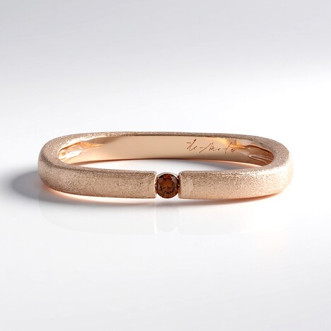 Anello in argento con Diamante Rosso I2 (de Melo)