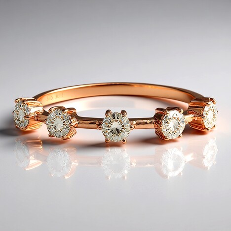 Anello in oro con Diamante Rose de France SI1 di Argyle (Annette)