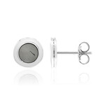 Pendientes en plata con Meteorito Aletai