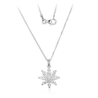 Collier en argent et Topaze blanche